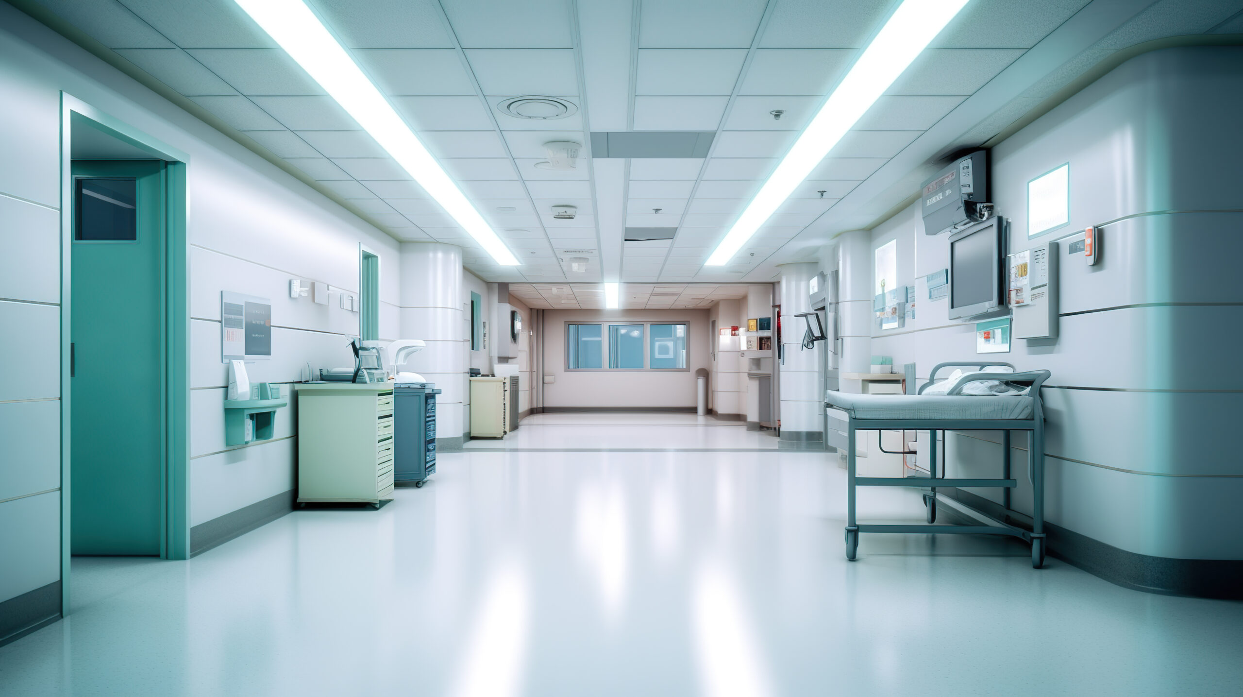 Entrance to emergency room at hospital Generative AI